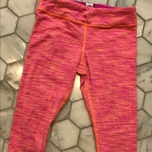 Pink and orange capris leggings